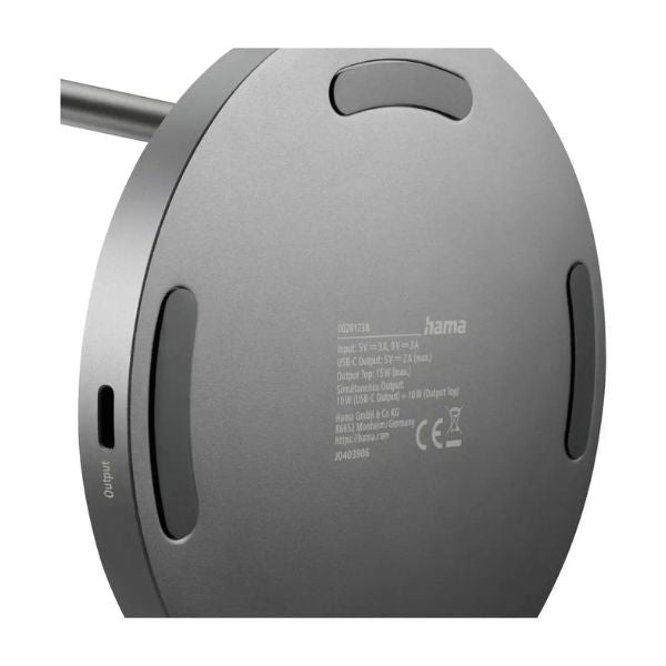 Hama 2-in-1 Qi2 Wireless Charging Stand | 15 W | Black