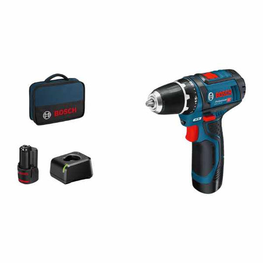 Bosch Professional GSR 12V-15 Cordless Drill Set | 12V | 2 Batteries