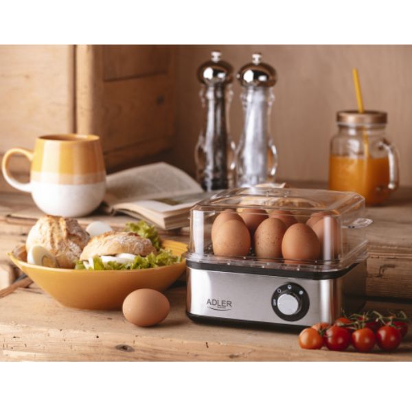 Adler Egg Boiler | 8 Eggs | 800W | Steel | Silver