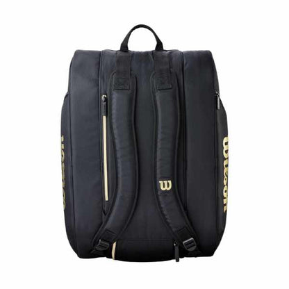 Wilson Defy V1 Padel Bag  | Up to 6 rackets | Black / Gold