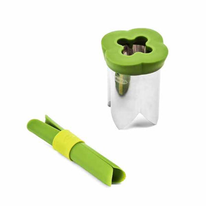 Chef'n QuickCore Plus Pepper Corer Tool Set | Bell Pepper & Jalapeno | Stalinless Steel