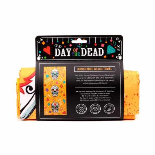 Puckator Microfibre Beach Towel | Day of the Dead Design
