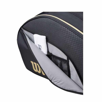 Wilson Defy V1 Padel Bag  | Up to 6 rackets | Black / Gold
