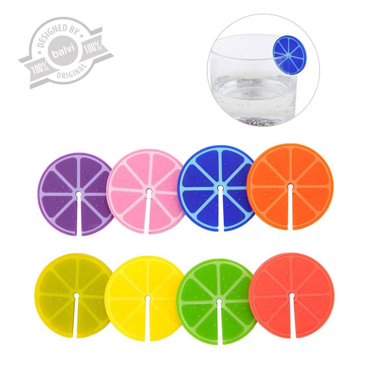 Balvi Glass Marker Fruit Party Set 8pcs.
